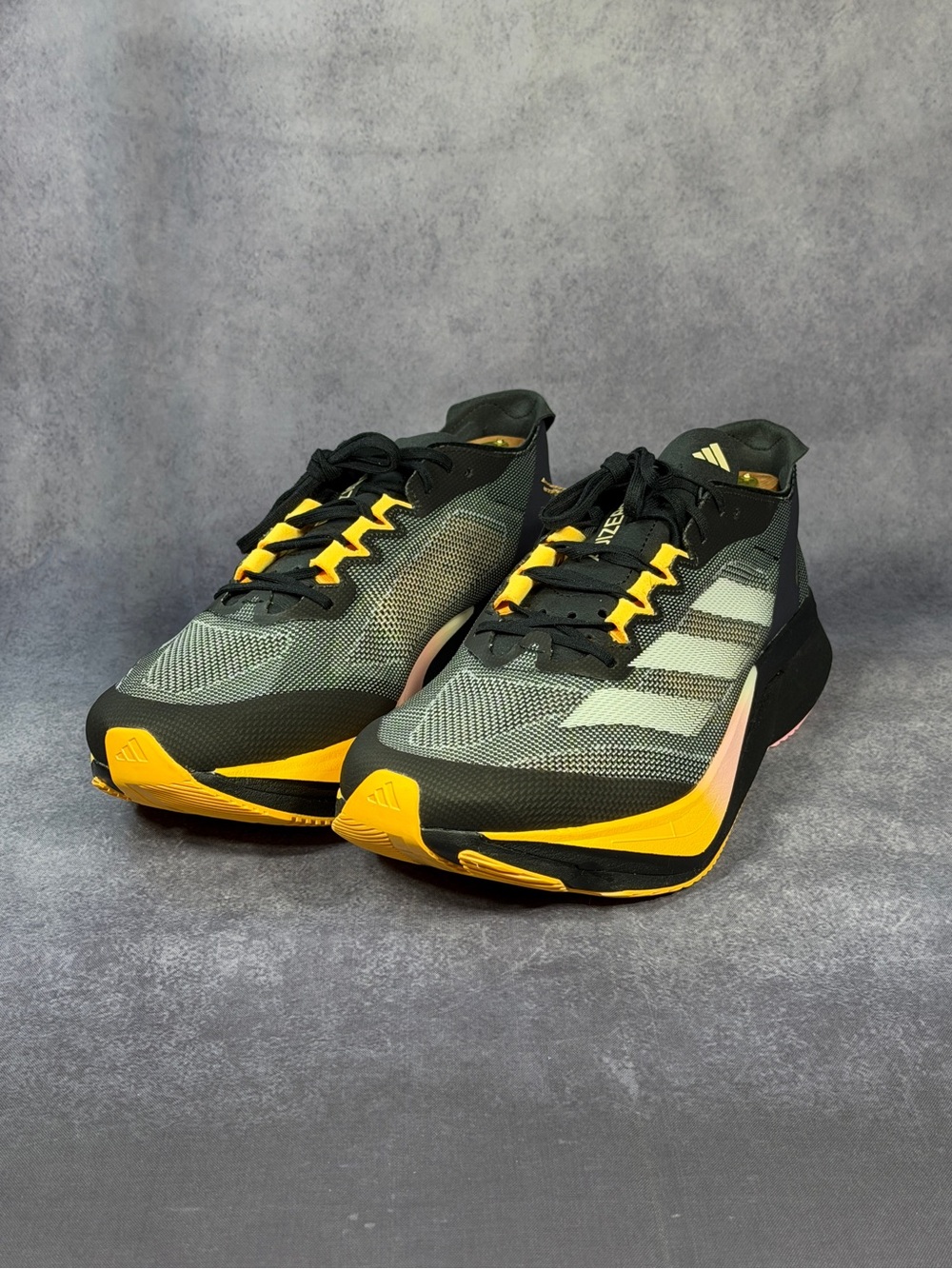 Adidas Adizero Boston 12 M Running Marathon Black Shoes IF9212 Men's Sz 10.5 NEW